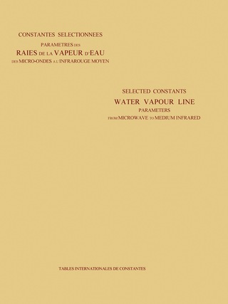 Cover image: Water Vapour Line Parameters from Microwave to Medium Infrared 9780080261812