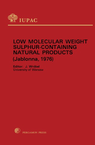 Immagine di copertina: Low Molecular Weight Sulphur Containing Natural Products 9780080212043