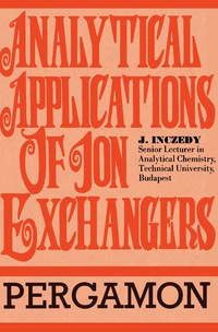 Cover image: Analytical Applications of Ion Exchangers 9780080135458