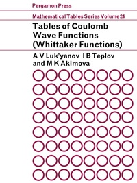 Imagen de portada: Tables of Coulomb Wave Functions 9780080101286