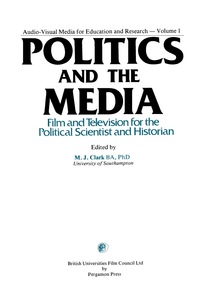 Cover image: Politics and the Media 9780080224831