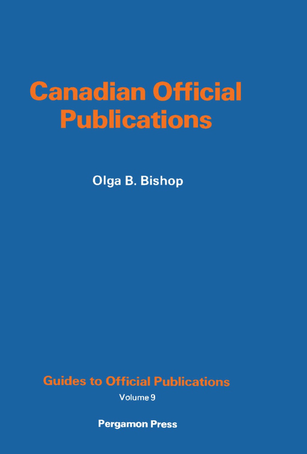 Canadian Official Publications eBook