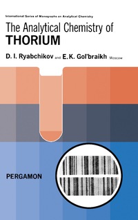 Cover image: The Analytical Chemistry of Thorium 9780080137377