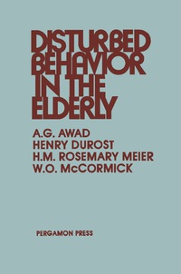 Cover image: Disturbed Behavior in the Elderly 9780080351315