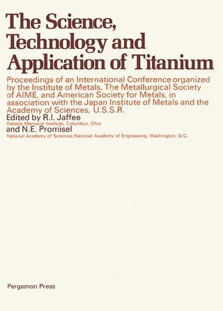 Immagine di copertina: The Science, Technology and Application of Titanium 9780080065649
