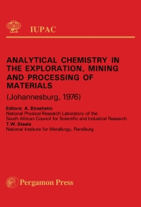Titelbild: Analytical Chemistry in the Exploration, Mining and Processing of Materials 9780080211992