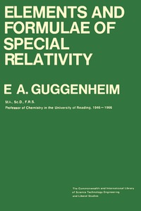 Imagen de portada: Elements and Formulae of Special Relativity 9780082035053
