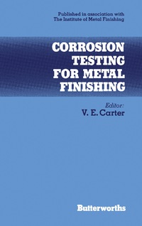 Imagen de portada: Corrosion Testing for Metal Finishing 9780408011945