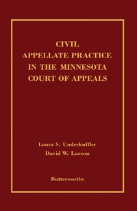 表紙画像: Civil Appellate Practice in the Minnesota Court of Appeals 9780866783842