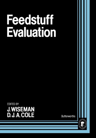 Imagen de portada: Feedstuff Evaluation 9780408049719