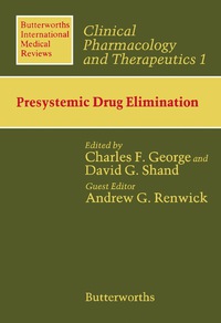 Cover image: Presystemic Drug Elimination 9780407023222