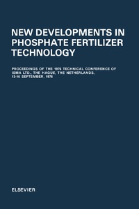 Cover image: New Developments in Phosphate Fertilizer Technology 9780444415356