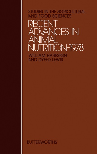 Cover image: Recent Advances in Animal Nutrition– 1978 9780408710114