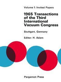 Imagen de portada: 1965 Transactions of the Third International Vacuum Congress 9780080114293