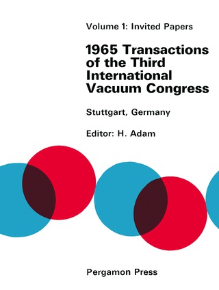 Cover image: 1965 Transactions of the Third International Vacuum Congress 9780080114293