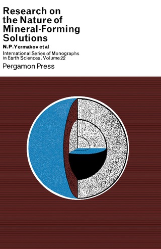 Cover image: Research on the Nature of Mineral-Forming Solutions 9780080101873