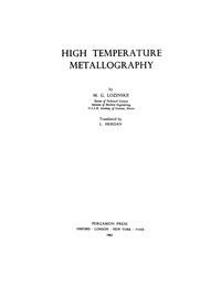 Titelbild: High Temperature Metallography 9780080094175