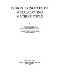 Imagen de portada: Design Principles of Metal-Cutting Machine Tools 9780080101064