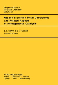表紙画像: Organo-Transition Metal Compounds and Related Aspects of Homogeneous Catalysis 9780080188713