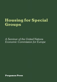 صورة الغلاف: Housing for Special Groups 9780080219851