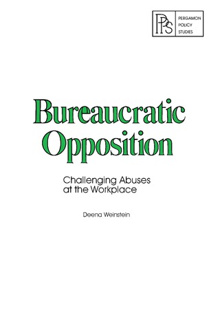 表紙画像: Bureaucratic Opposition 9780080239026