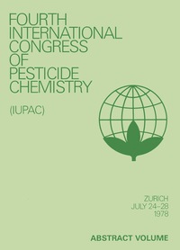 صورة الغلاف: Advances in Pesticide Science 9780080239309