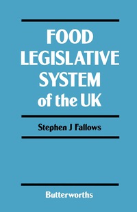 Cover image: Food Legislative System of the UK 9780407015401