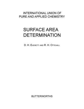 Cover image: Surface Area Determination 9780408700771