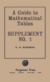 Omslagafbeelding: A Guide to Mathematical Tables 9780080092447