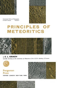 Imagen de portada: Principles of Meteoritics 9780080092867