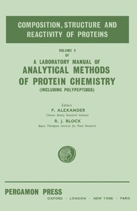 Omslagafbeelding: The Composition, Structure and Reactivity of Proteins 9780080094250