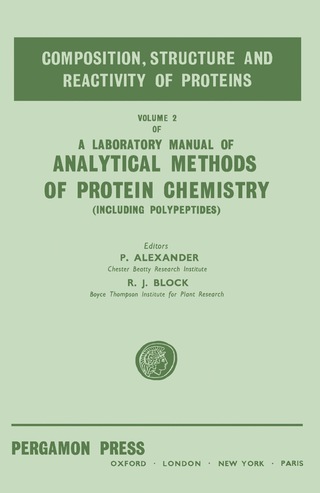 Cover image: The Composition, Structure and Reactivity of Proteins 9780080094250