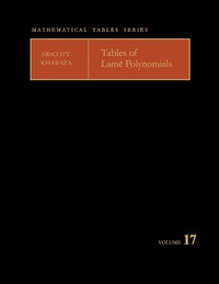 Cover image: Tables of Lamé Polynomials 9780080097398