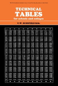 表紙画像: Technical Tables for Schools and Colleges 9780080104812