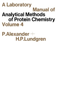 Cover image: A Laboratory Manual of Analytical Methods of Protein Chemistry 9780080113982