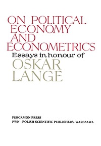 Cover image: On Political Economy and Econometrics 9780080115887