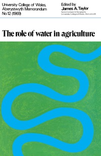 Cover image: The Role of Water in Agriculture 9780080161679