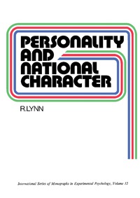 Imagen de portada: Personality and National Character 9780080165165