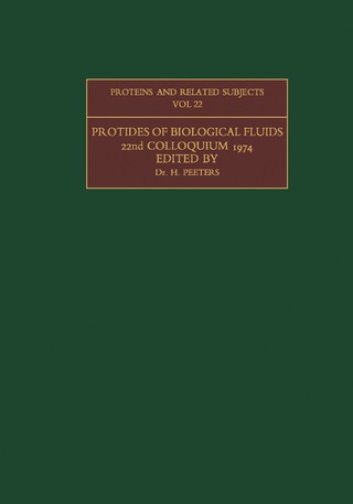 Cover image: Protides of the Biological Fluids 9780080182339