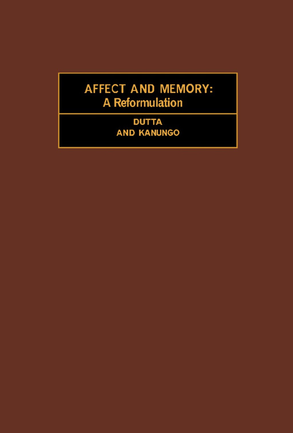Affect and Memory (eBook)