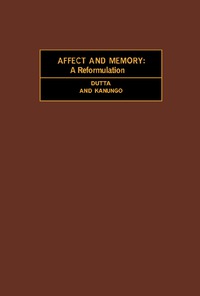 Titelbild: Affect and Memory 9780080182704