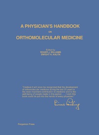 Imagen de portada: A Physician's Handbook on Orthomolecular Medicine 9780080215334