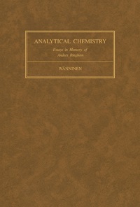 Cover image: Essays on Analytical Chemistry 9780080215969