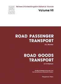 صورة الغلاف: Road Passenger Transport: Road Goods Transport 9780080224497