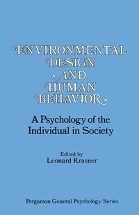 Titelbild: Environmental Design and Human Behavior 9780080238586