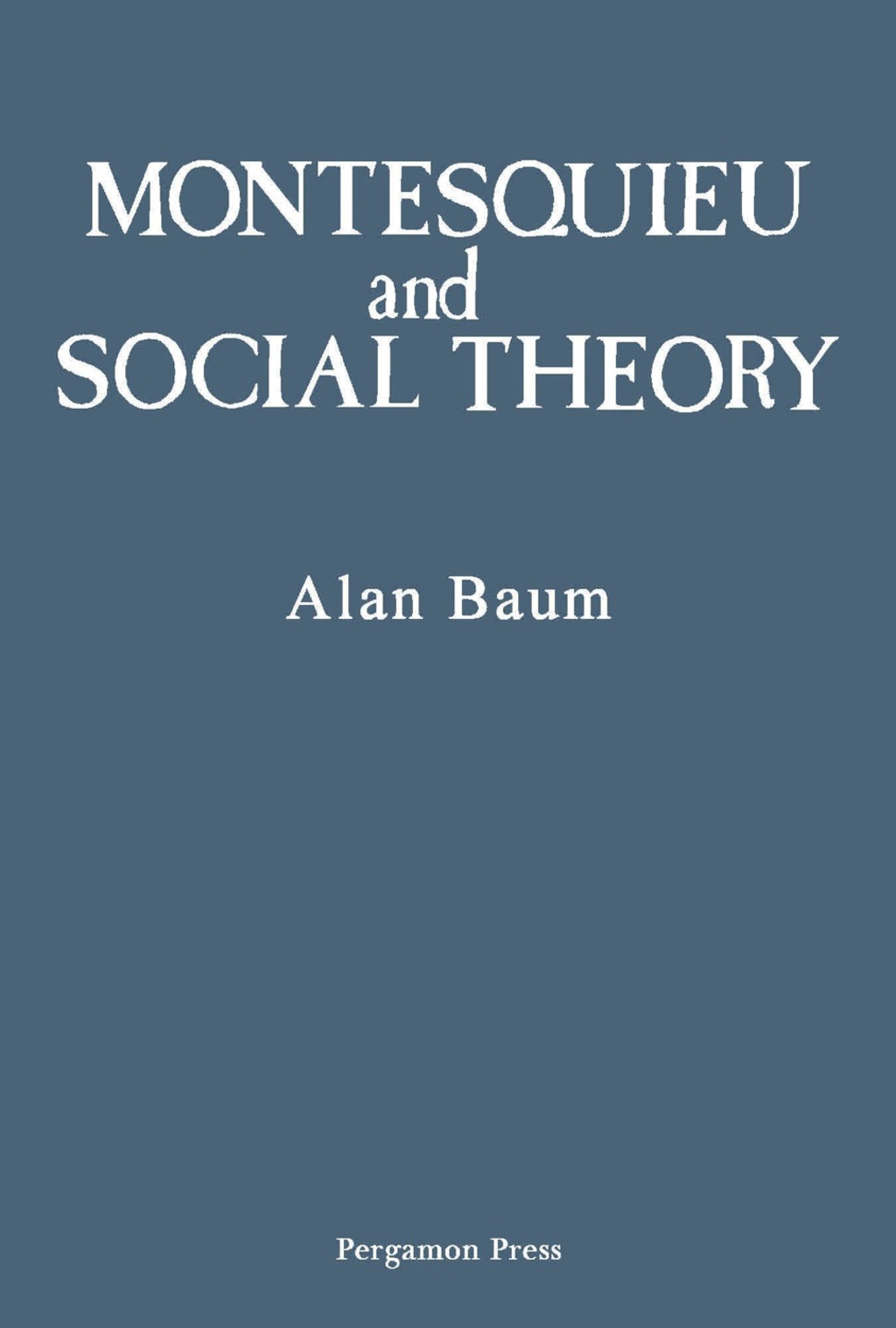 ISBN 9780080243177 product image for Montesquieu and Social Theory (eBook) | upcitemdb.com