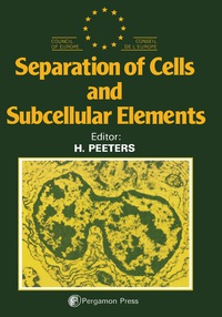 Omslagafbeelding: Separation of Cells and Subcellular Elements 9780080249575