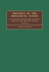 Imagen de portada: Protides of the Biological Fluids 9780080279886