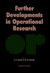 Titelbild: Further Developments in Operational Research 9780080333618