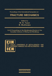 表紙画像: Proceedings of the Metallurgical Society of the Canadian Institute of Mining and Metallurgy 9780080357645